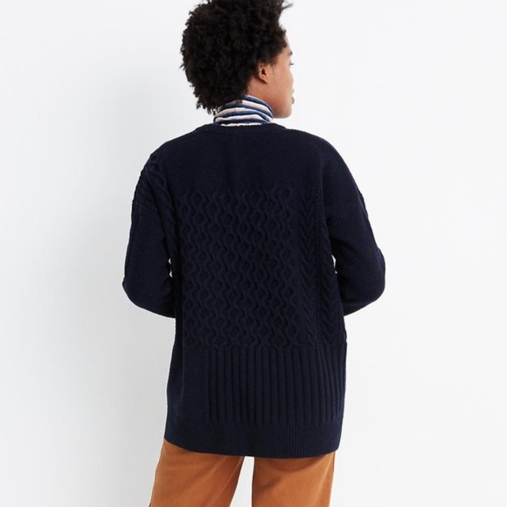 Madewell Patchwork Cable Knit Sweater - image 3